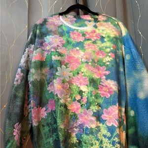 Floral Print Sweater - Multicolor